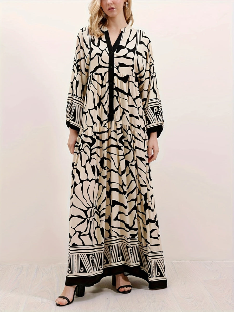 Serena - Stylish Monochrome Dress