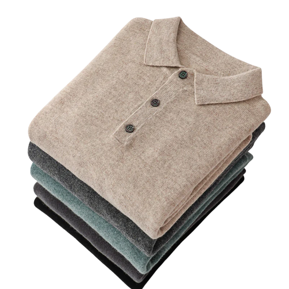 Leo - 100% cashmere polo shirt