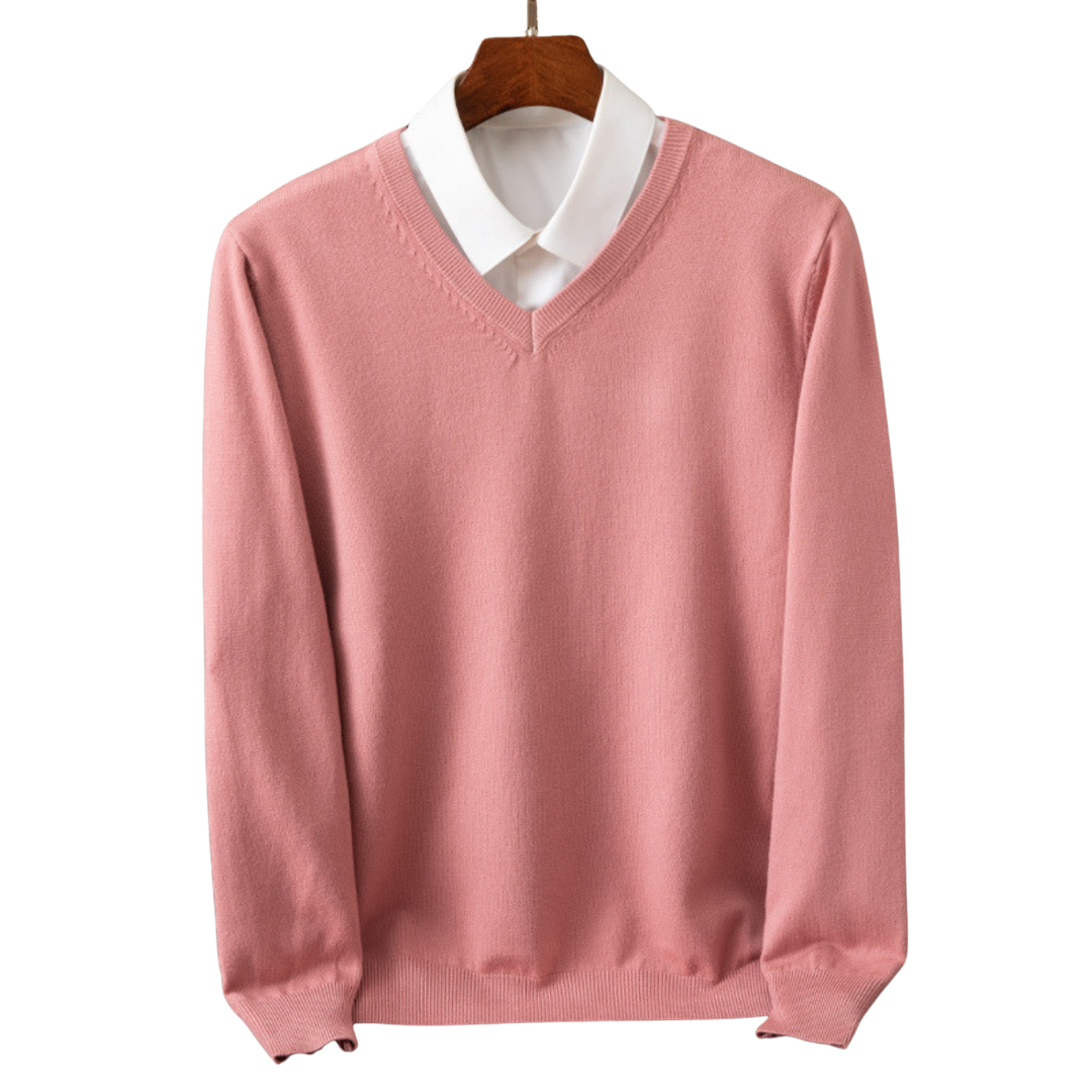 Elias - Elegant cashmere sweater with V-neck
