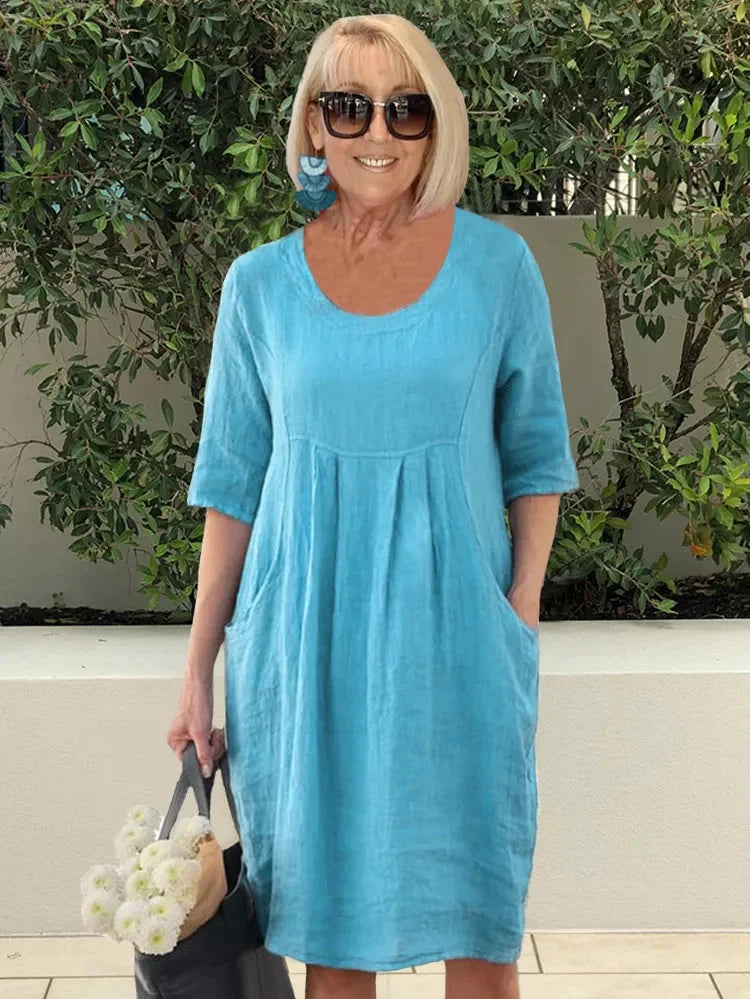 Kelani - Midi Dress Tunic with Pockets