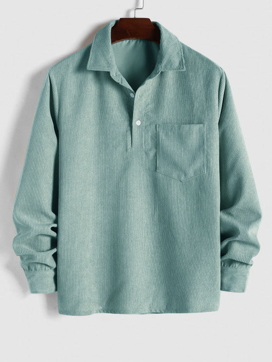 LAURENT MONACO | LONG SLEEVE SHIRT WITH HALF-BUTTONS FOR MEN