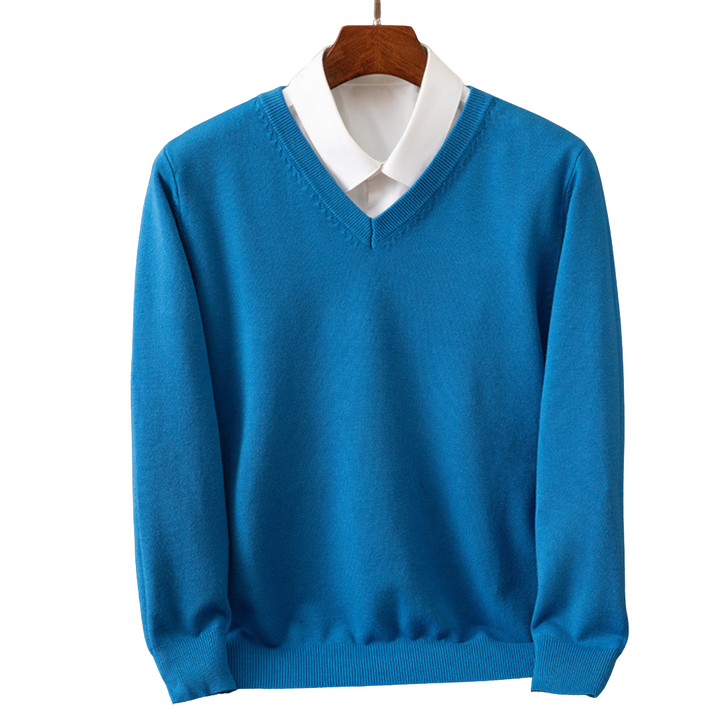 Elias - Elegant cashmere sweater with V-neck