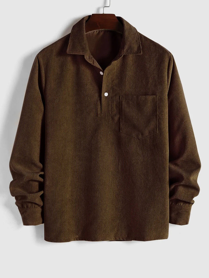 LAURENT MONACO | LONG SLEEVE SHIRT WITH HALF-BUTTONS FOR MEN