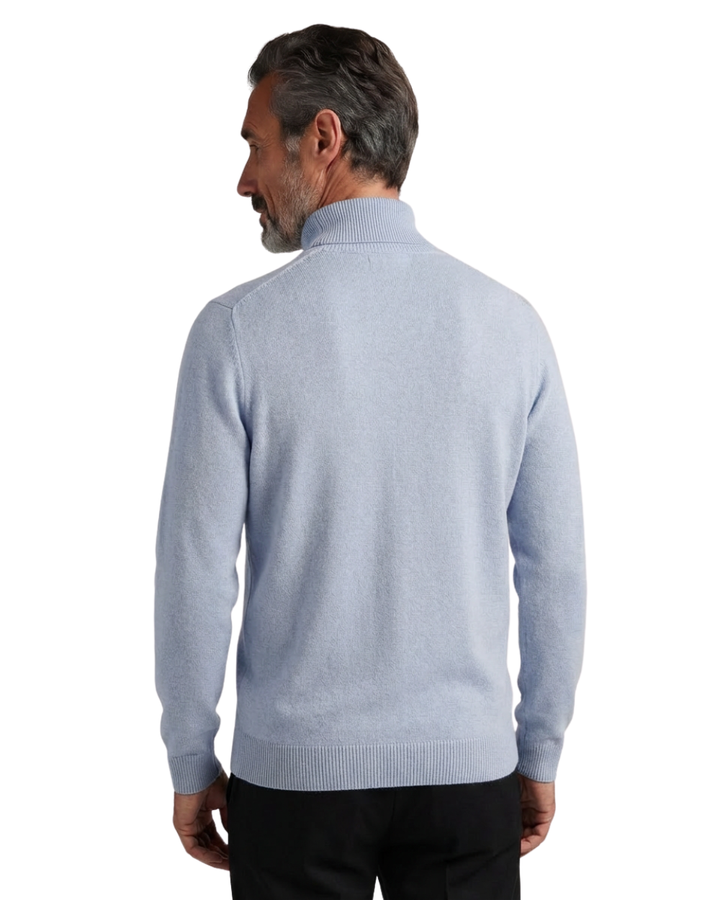Harry - Mid-length cashmere sweater with high collar