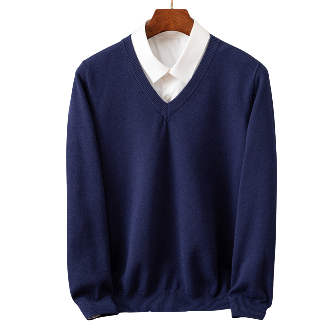 Elias - Elegant cashmere sweater with V-neck
