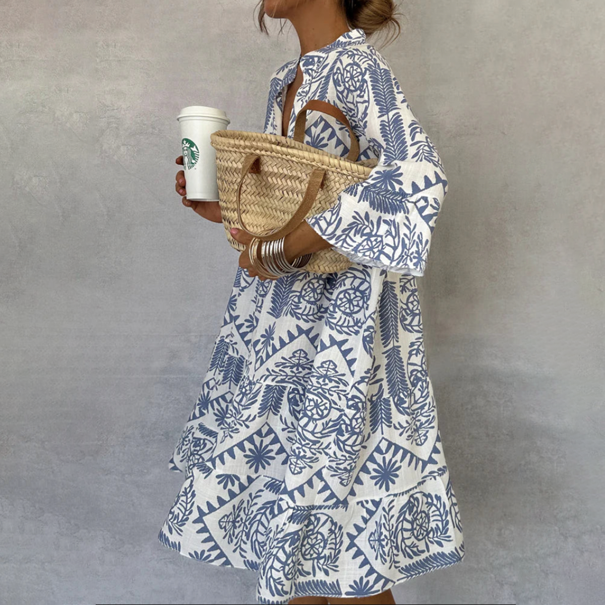 Fiorelia - Relaxed Boho Tunic Dress