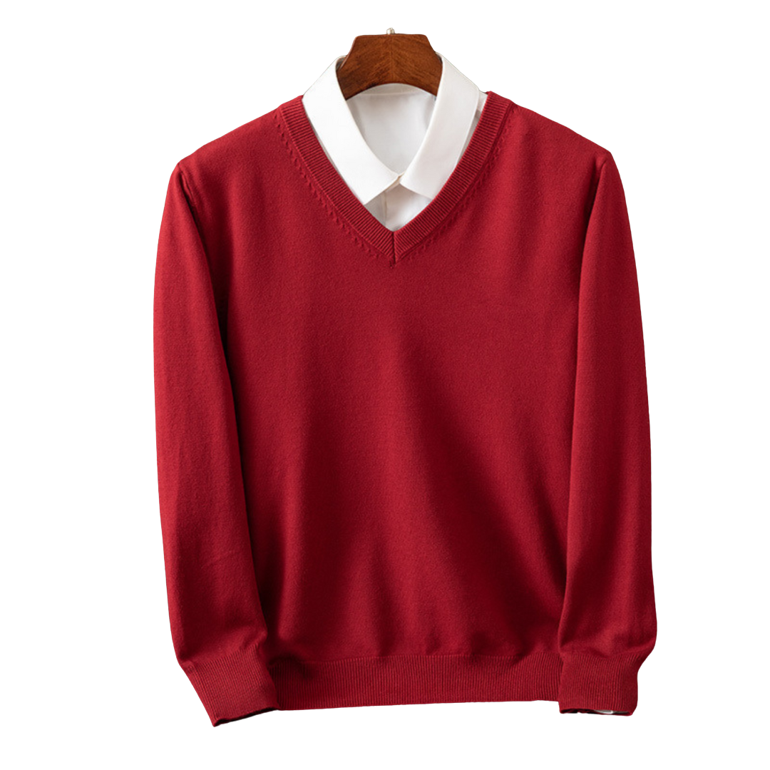 Elias - Elegant cashmere sweater with V-neck