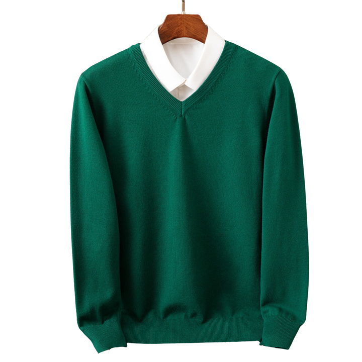 Elias - Elegant cashmere sweater with V-neck