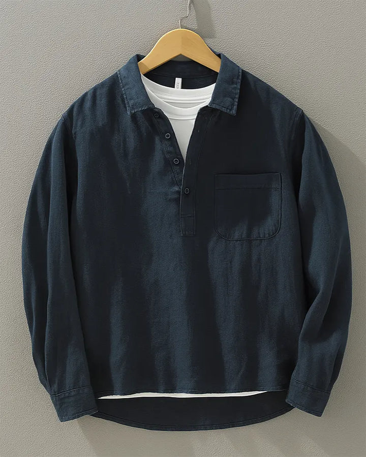 LAURENT MONACO | BUTTONED HALF-PLACKET SHIRT FOR MEN
