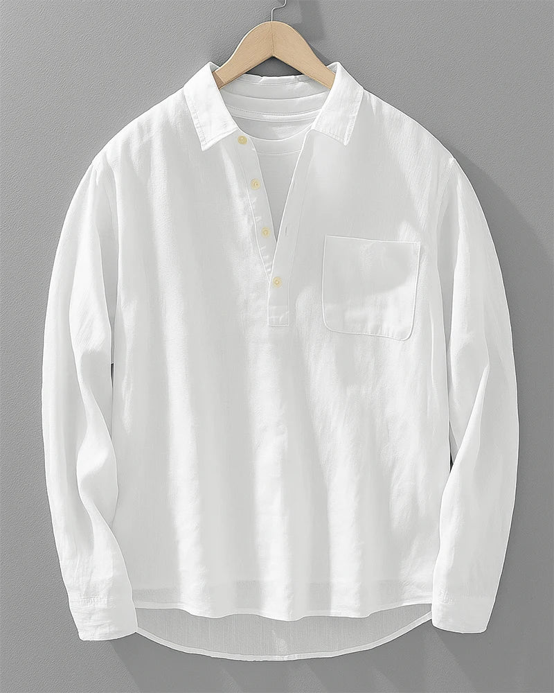 LAURENT MONACO | BUTTONED HALF-PLACKET SHIRT FOR MEN