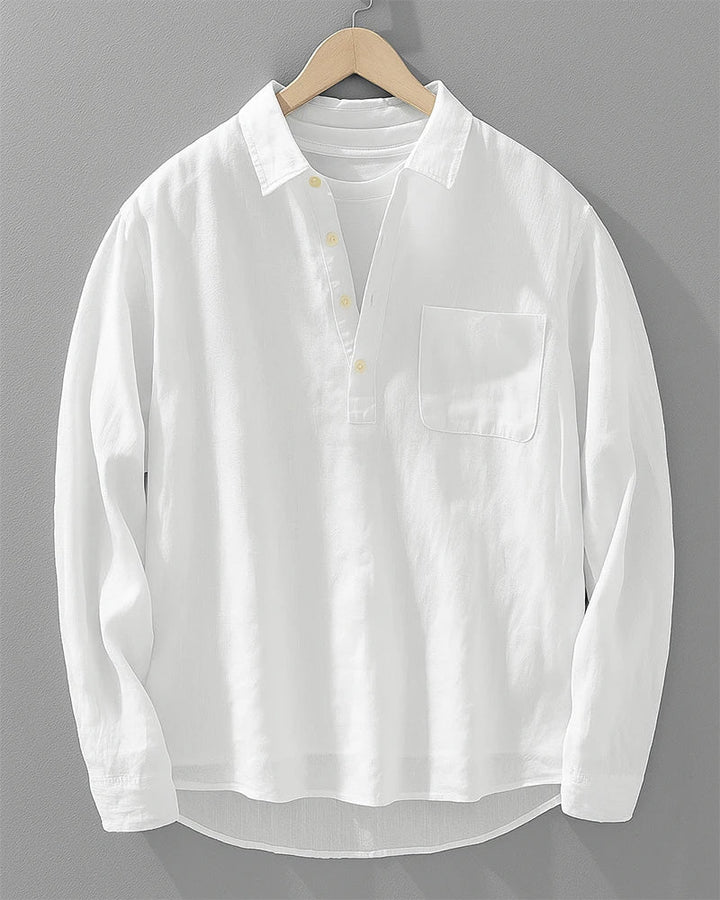 LAURENT MONACO | BUTTONED HALF-PLACKET SHIRT FOR MEN