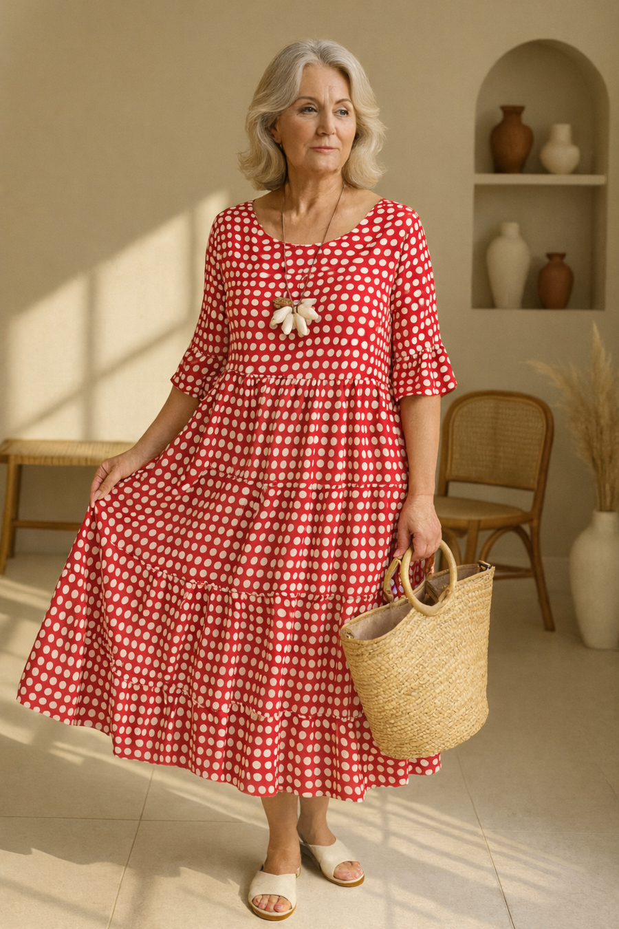 Iris | Sable Midi Dress