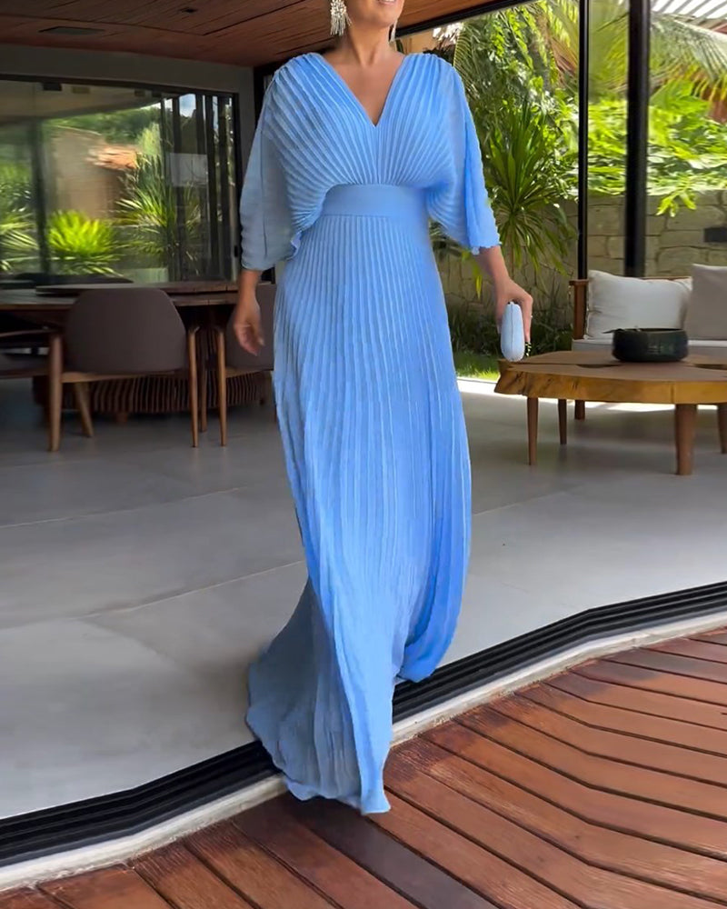 Nerida - Pleated Elegance Dress