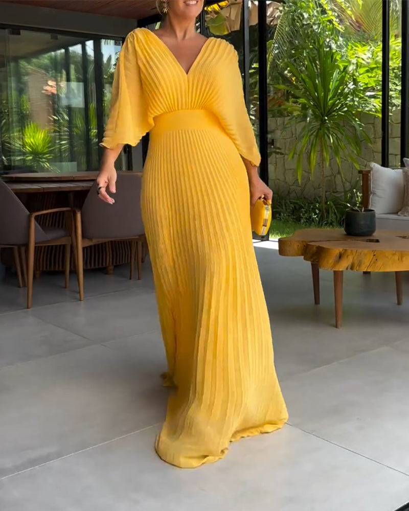 Nerida - Pleated Elegance Dress