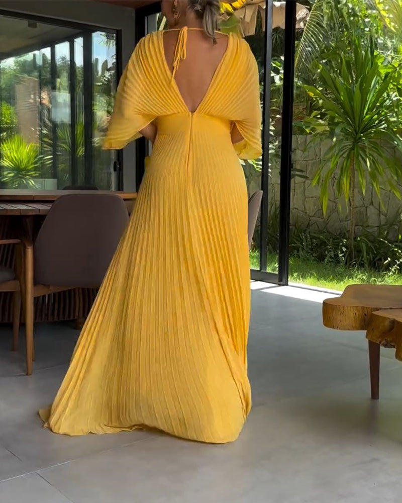 Nerida - Pleated Elegance Dress