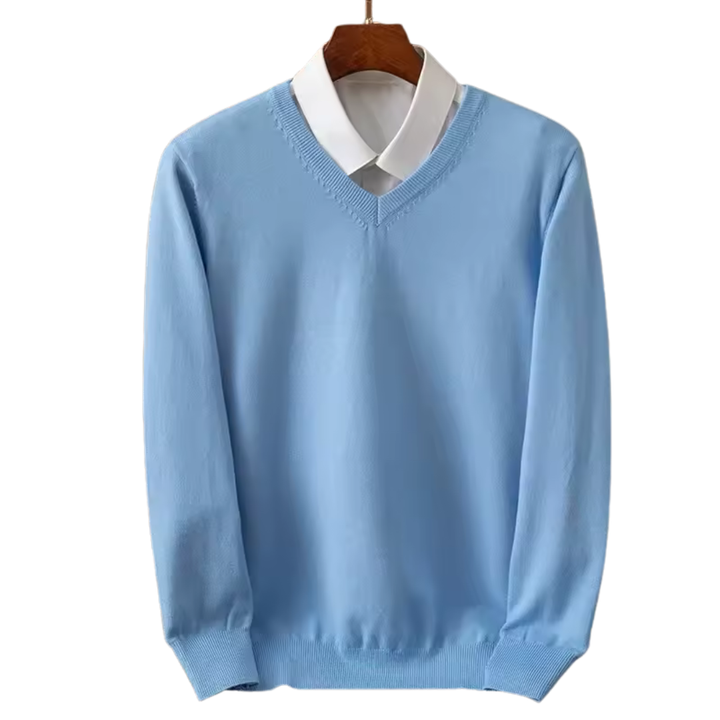 Elias - Elegant cashmere sweater with V-neck
