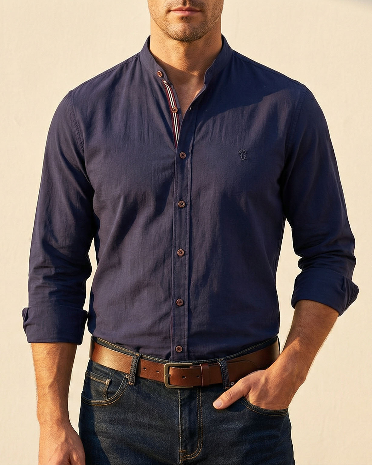 LAURENT MONACO | OFFICER COLLAR SHIRT FOR MEN