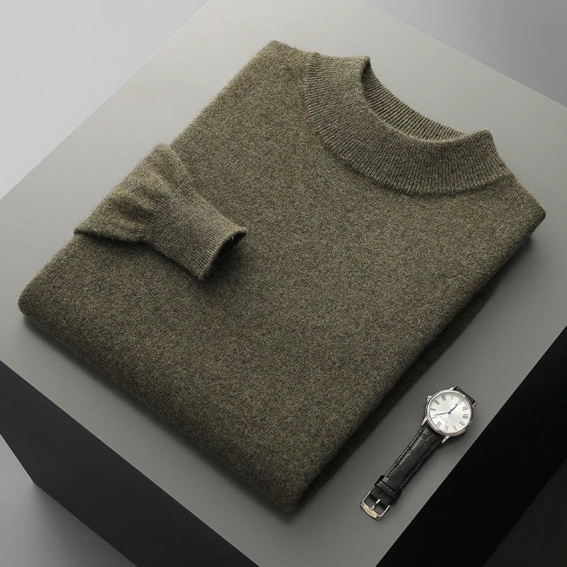 Kirk - Cashmere sweater with stand-up collar