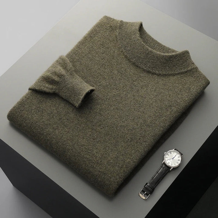Kirk - Cashmere sweater with stand-up collar