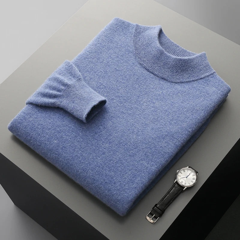 Kirk - Cashmere sweater with stand-up collar