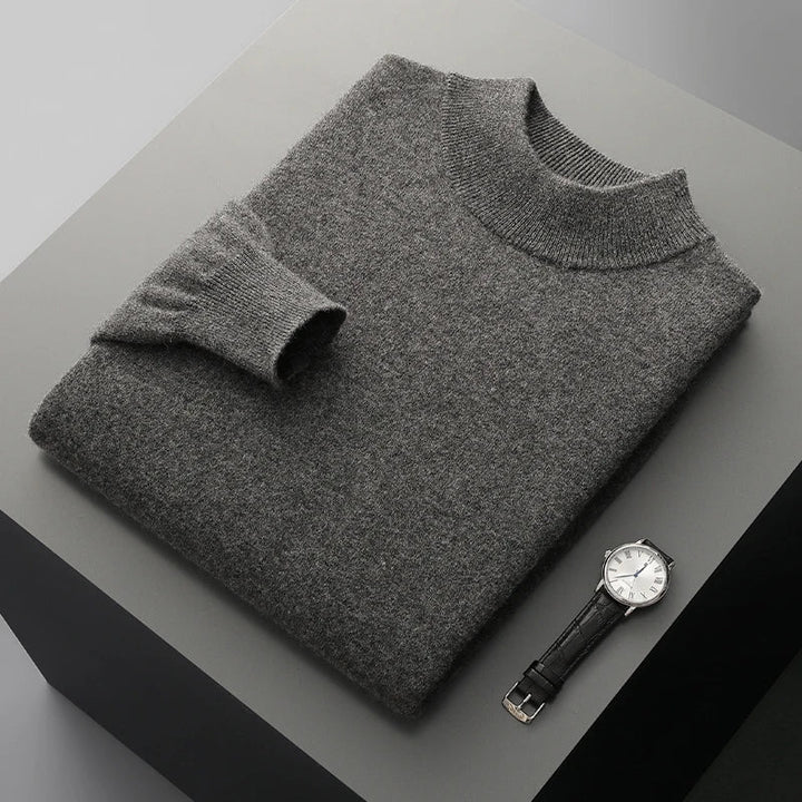 Kirk - Cashmere sweater with stand-up collar