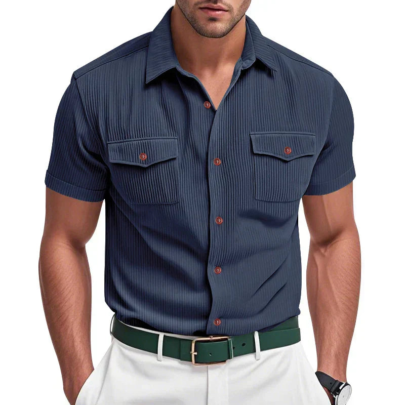 Zenon | Textured Button-Up Shirt