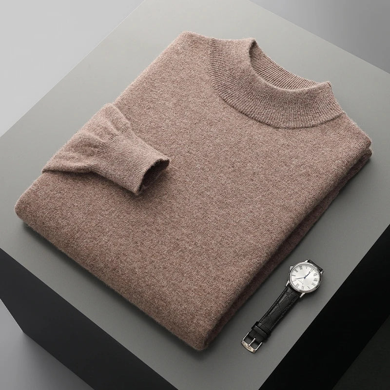 Kirk - Cashmere sweater with stand-up collar