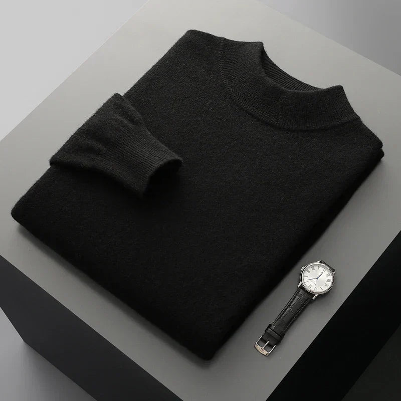 Kirk - Cashmere sweater with stand-up collar