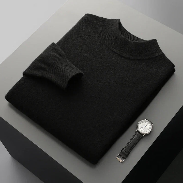Kirk - Cashmere sweater with stand-up collar