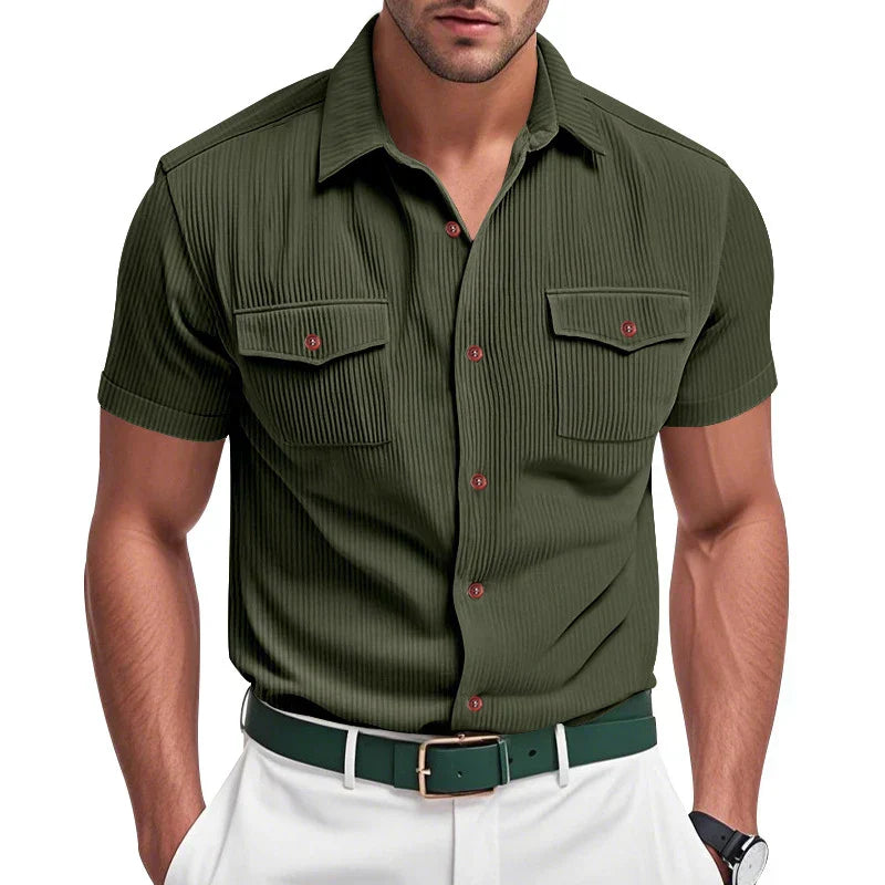 Zenon | Textured Button-Up Shirt