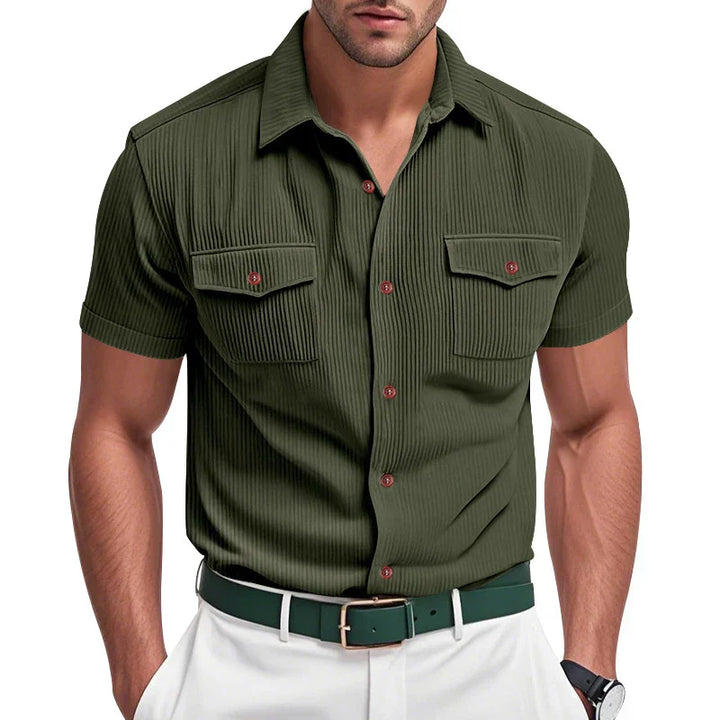 Zenon | Textured Button-Up Shirt