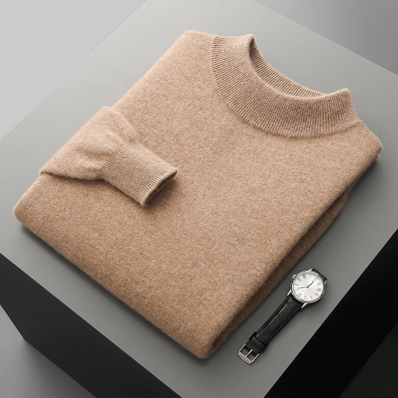 Kirk - Cashmere sweater with stand-up collar