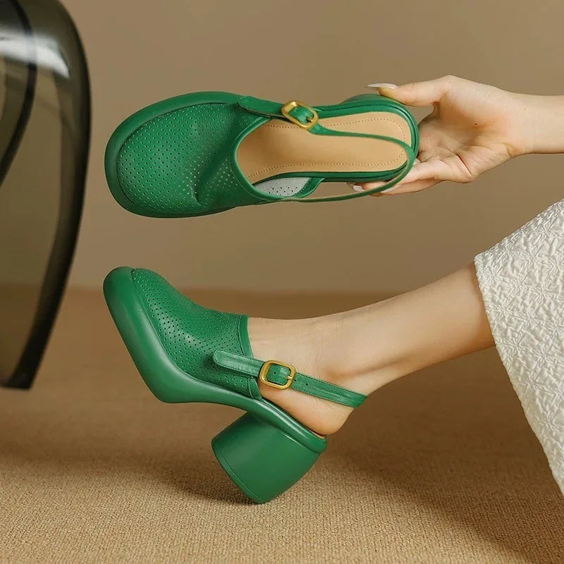 Léa - Hollow Heel Platform Sandals