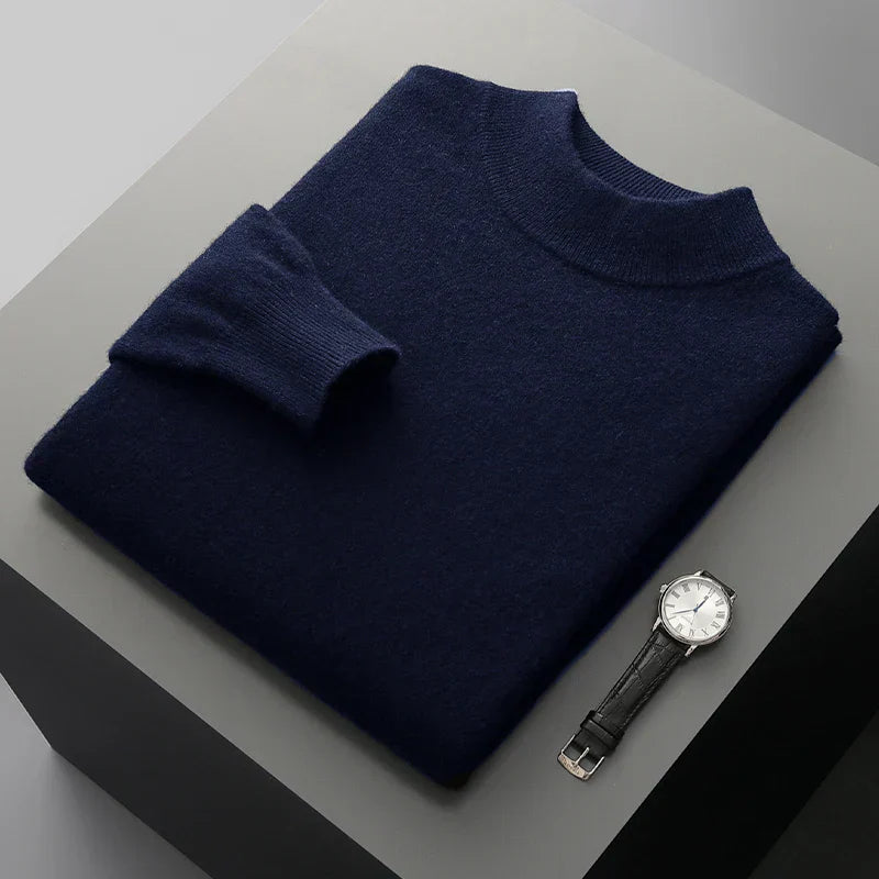 Kirk - Cashmere sweater with stand-up collar