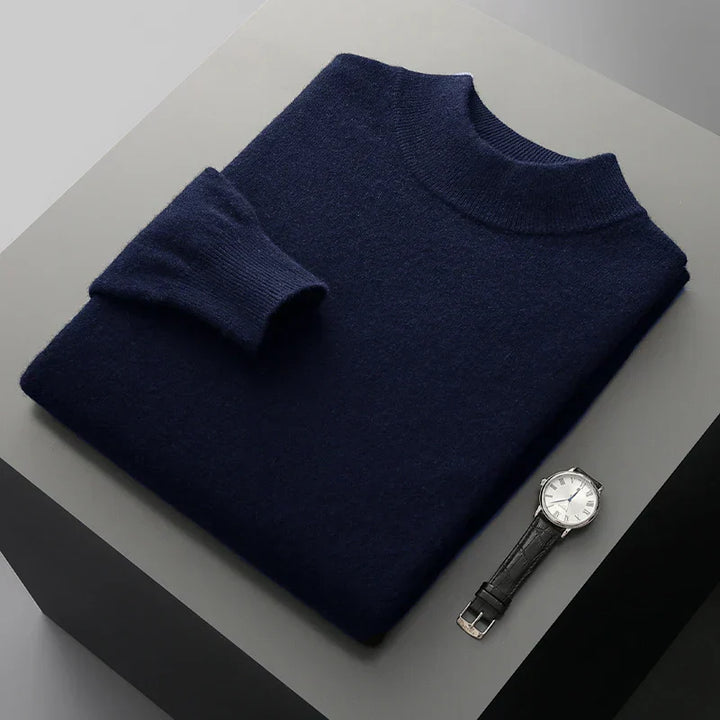 Kirk - Cashmere sweater with stand-up collar