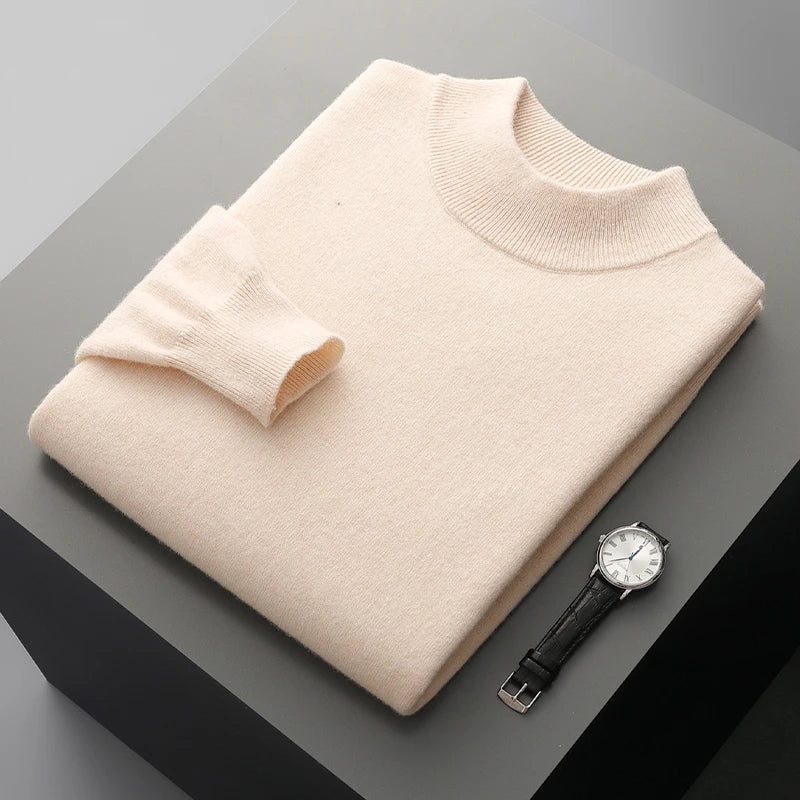 Kirk - Cashmere sweater with stand-up collar