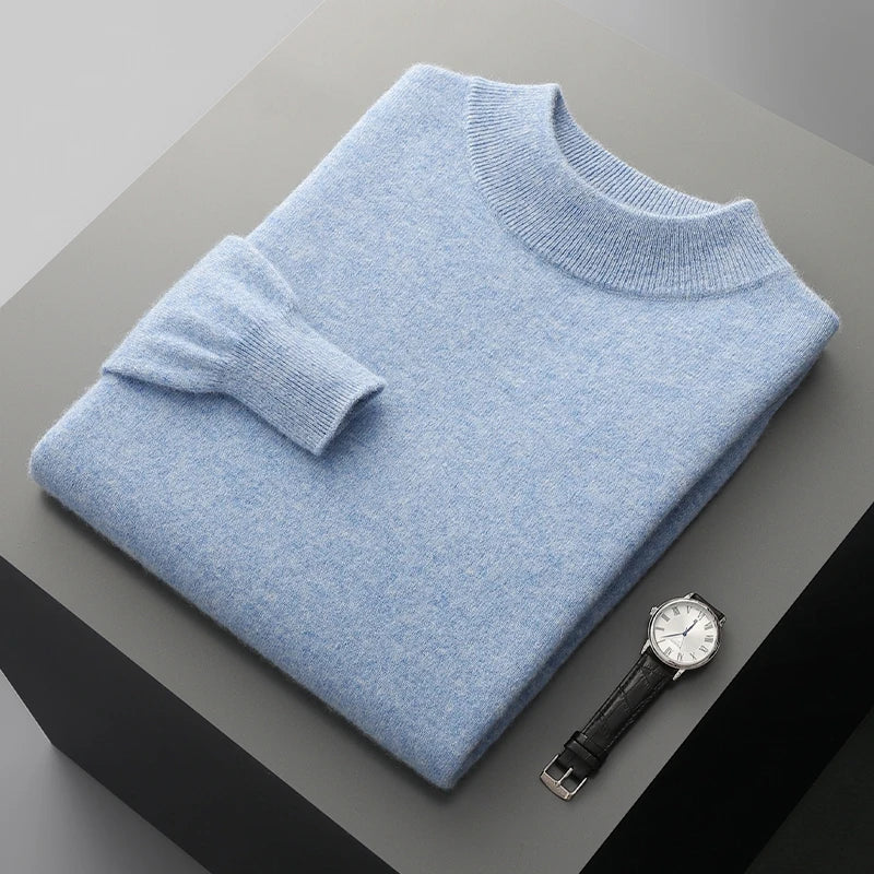 Kirk - Cashmere sweater with stand-up collar