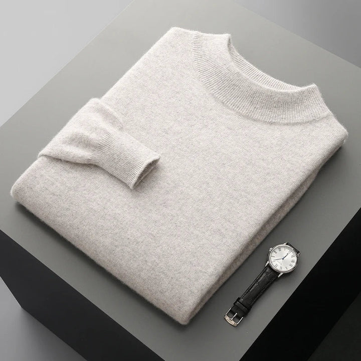 Kirk - Cashmere sweater with stand-up collar