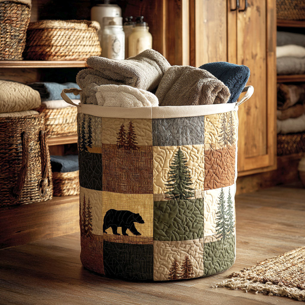 EVIE | WOODLAND PATCH LAUNDRY BASKET