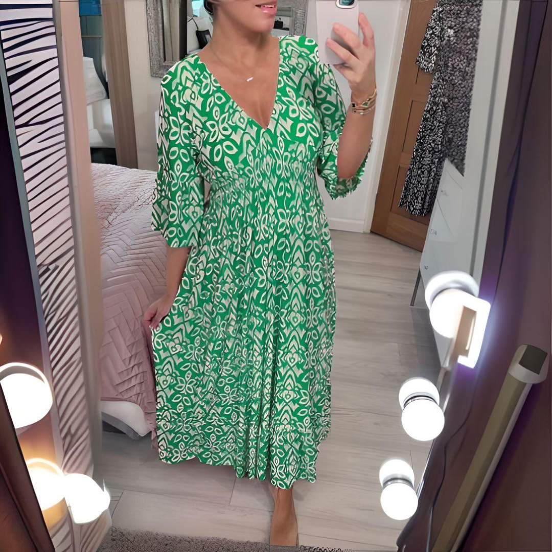 Lillia - Boho Printed Dress