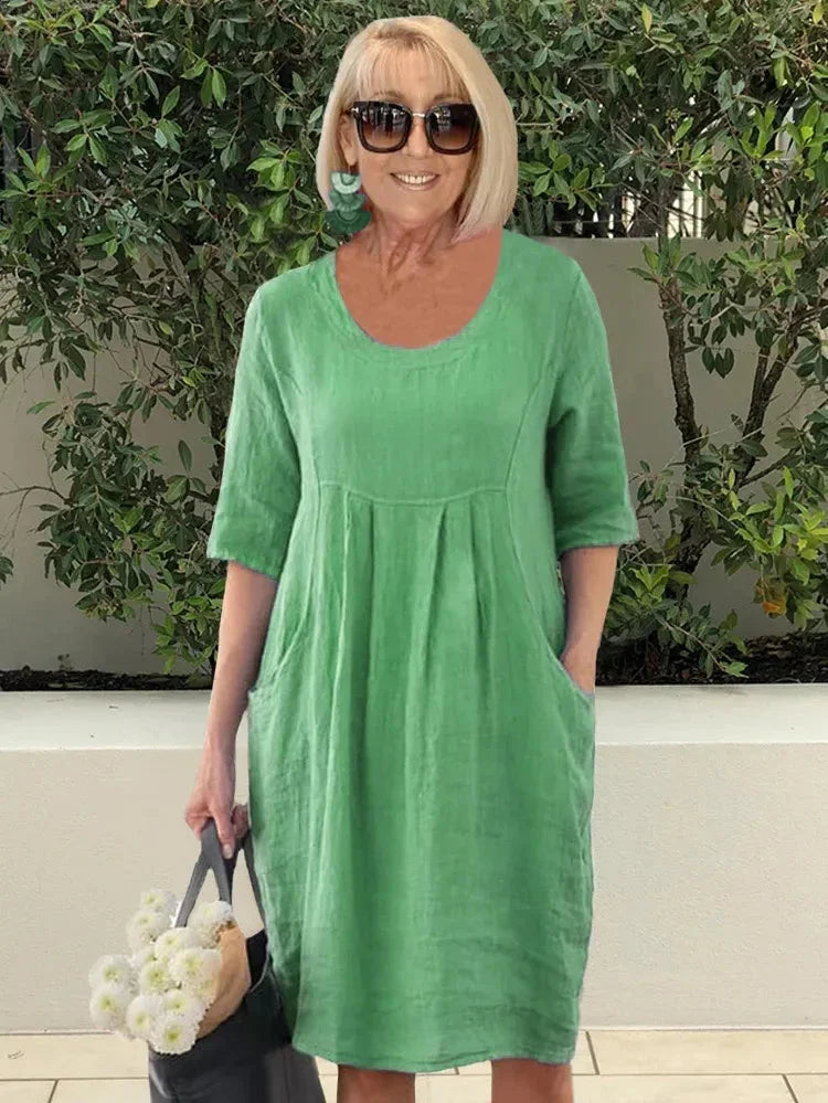 Kelani - Midi Dress Tunic with Pockets