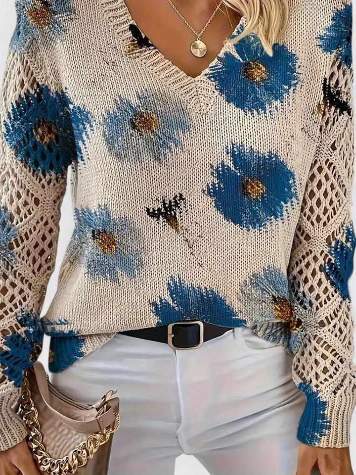 Kaiti | Elegant Floral Sweater
