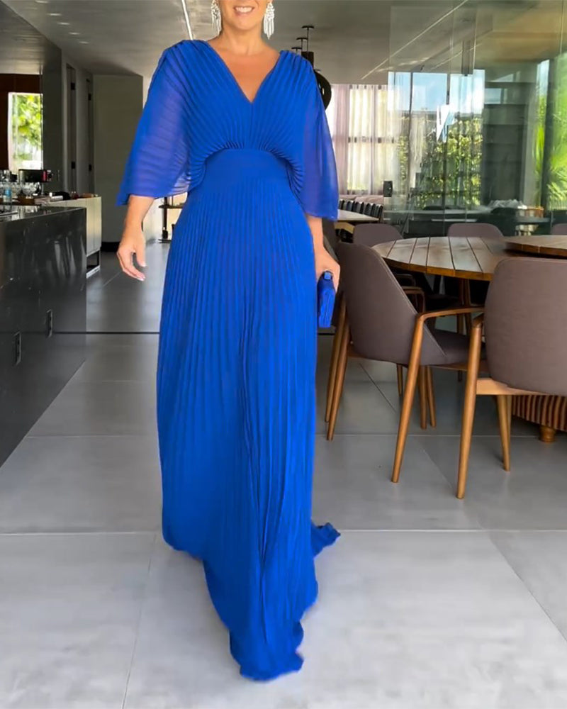 Nerida - Pleated Elegance Dress