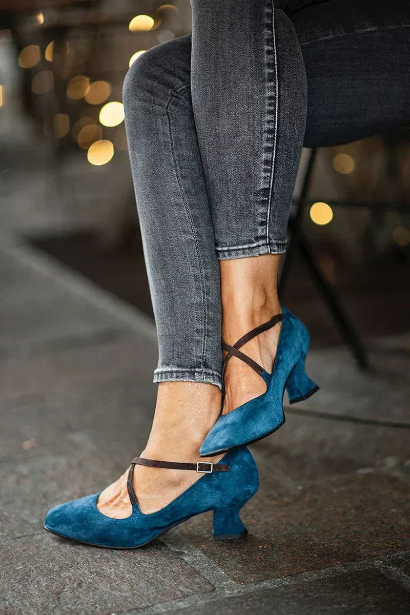 Amber | Elegant Strap Mid-Heels