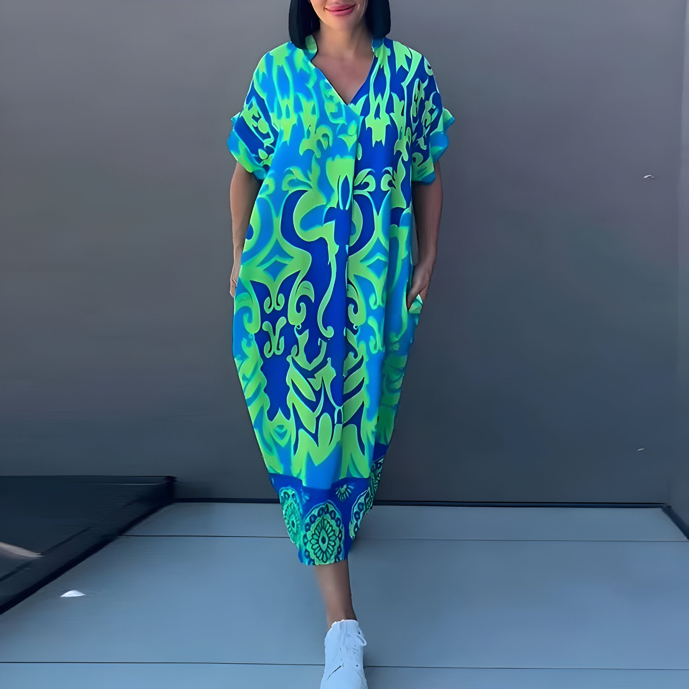 Thalie - Abstract Print Dress